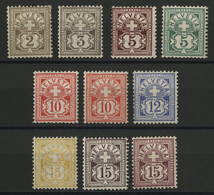 SUISSE ARMOIRIES N° 63 à 70 (avec 67b Et 70b) (Zu 58 à 64) Cote 442 €, Neufs * (MH) Voir Description - Unused Stamps