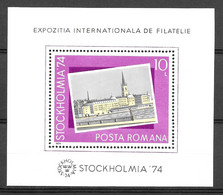 ROMANIA Scott 2512 - 1974  MNH Stockholmia 74 International Philatelic Exhibition - Unused Stamps