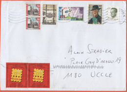 BELGIO - BELGIE - BELGIQUE - 2005 - 6 Stamps + 2 Cinderella Belgica '06 - Medium Envelope - Viaggiata Da Antwerpen Per U - Briefe U. Dokumente