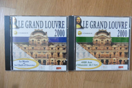 Lot 2 CD Rom PC Le Grand Louvre 2000 Le Musée Et Ses Chefs D'oeuvre Histoire Art - Otros Accesorios