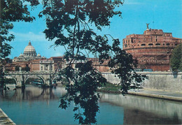 Europe Italy Rome Sant'Angelo Bridge And Castle Postcard - Altare Della Patria