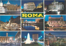Europe Italy Rome Multi View Colloseo Trevi Capitol Forum Sant'Angelo Postcard - Altare Della Patria