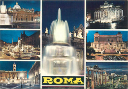 Europe Italy Rome Multi View Colloseo Trevi Capitol Forum Sant'Angelo Postcard - Altare Della Patria