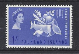 FALKLAND ISLAND....QUEEN ELIZABETH...II...(1952-22..).....1/-..FREEDOM FROM HUNGER....F.F.H......(CAT.VAL.£8..).....MH.. - Falkland Islands