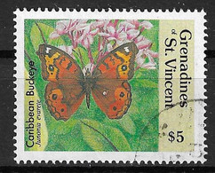 St. Vincent Grenadines 1989 MiNr. 671 Insects, Butterflies, South American Tropical Buckeye 1v Used 7.00 € - St.Vincent & Grenadines