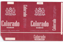Marquilla Cigarrillos Colorado Gran Largo – De Plancha – Década 70 - Sin Uso - ENVÍO GRATIS!!! - Boites à Tabac Vides