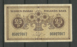 FINLAND FINNLAND 25 Penniä 1918 Bank Note - Finnland