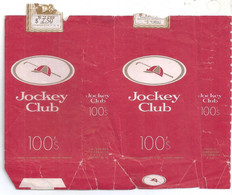 Marquilla Cigarrillos Jockey Club 100s - Industria Argentina - Contenitori Di Tabacco (vuoti)