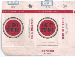 Marquilla Cigarrillo Lucky Strike Largos De Lujo – Década 70 – Industria Argentina - Boites à Tabac Vides