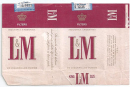 Marquilla Cigarrillos L&M – Década 70 – Industria Argentina - Empty Tobacco Boxes