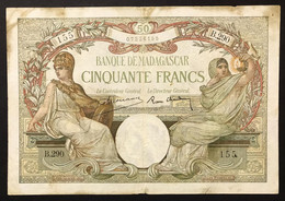 Madagascar 50 Francs 1937 Bb Pick#38  50 FRANCHI  ND (1937-47) RARO LOTTO.4127 - Madagascar