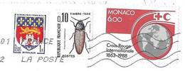 FRANCE 2022 - FLAMME LA POSTE TIMBRE CROIX ROUGE DE MONACO, TIMBRE TAXE INSECTE DE FRANCE, BLASON DE BORDEAUX, A VOIR - Covers & Documents