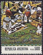 Argentina 1980 - Mi 1493 - YT Xxx ( Glazed Tiles In Subway Station ) Block Stamp - Used Stamps