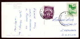 Yugoslavia 1962 PORTO 20 Dinars Used On Postcard Piran Port Boats Slovenia To Zrenjanin Serbia - Postage Due