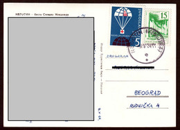 Yugoslavia 1964 Red Cross Tax Charity Used On Postcard Negotin Monument Stevan Mokranjac Composer To Zrenjanin Serbia - Postage Due