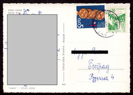 Yugoslavia 1967 TBC Tuberculosis Tuberkulose Red Cross Tax Charity Used On Postcard Nova Varos To Zrenjanin Serbia - Impuestos