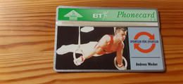 Phonecard United Kingdom - Gymnastics, Anderas Wecker - BT Emissions Etrangères