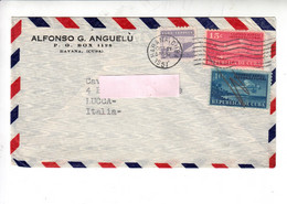 CUBA  1951 - Lettera Per Italy - - Poste Aérienne