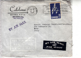 CANADA  1964 - Lettera To Italiy - Airmail