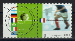YV 3483 & 3484 N** Se Tenant Champions Du Monde De Football - Prix = Faciale - Neufs