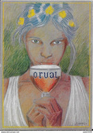 ORVAL ..-- D ' Après  Jean - Claude SERVAIS .  Chevelure Bleu Vert !!!!!!!!!!   15  X 10.5 CM . - Florenville