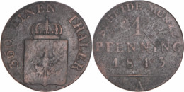 Allemagne - Prusse - 1843 - 1 Pfenning - Berlin (A) - Frédéric-Guillaume IV - 08-171 - Taler Et Doppeltaler