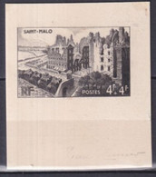 1945 - FRAGMENT EPREUVE "ST MALO" ! (SIGNATURE PIERRE MUNIER ! PARTIELLEMENT EFFACEE) - RARE ! - Artistenproeven