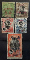 CANTON 1901 - 1919 , Petit Lot De 5 Timbres Yvert No 5,51,54,57,79 Obl BTB Cote 17 Euros - Usados