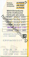 Schweiz - Schweizerische PTT-Betriebe - Mehrfahrtenkarte 1999 - Grossaffoltern Lyss Bahnhof - Europe