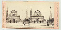 SANTA MARIA NOVELLA,   FIRENZE - CARTA STEREOSCOPICA - Photos Stéréoscopiques