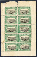 TIMBRE STAMP ZEGEL CONGO BELGE FEUILLE DE 10 X No64 EXTRAITE DU CARNET No1  XX - Unused Stamps