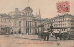 ANGERS. -  Place Du Ralliement. Le Théâtre. Carte Colorisée - Angers