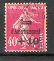FR - Yv. N° 266  (o)  10c + 40c  Caisse Amortissement  Cote  25  Euro BE   2 Scans - Used Stamps