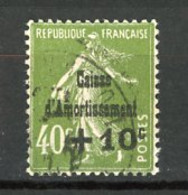 FR - Yv. N° 275  (o)  10c + 40c  Caisse Amortissement  Cote  40  Euro BE   2 Scans - Used Stamps