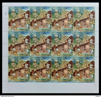 India 1998 Mahatma Gandhi 12 Se-tenant Blocks Complete Sheet, MNH Rare - Oddities On Stamps