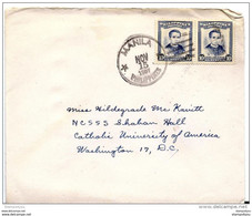 37 - 95 - Enveloppe Envoyée De Manila Aux USA  1957 - Philippines