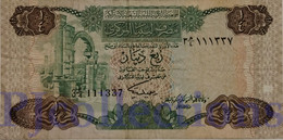 LIBYA 1/4 DINAR 1984 PICK 47 AVF - Libië