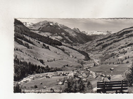 B7651) Höhenluftkurort SAALBACH - Von Bankerl Auf Kirche Häuser Und Gegenhang Gesehen ALT - Saalbach