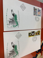 Bulgaria Stamp FDC Fighting Cock Covers X 2 - Briefe U. Dokumente