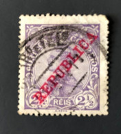 PORTUGAL, Used Stamp , « D. MANUEL II » With Overprint "REPUBLICA", 2 1/2 R., 1910 - Oblitérés