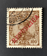 PORTUGAL, Used Stamp , « D. MANUEL II » With Overprint "REPUBLICA", 100 R., 1910 - Oblitérés