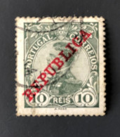 PORTUGAL, Used Stamp , « D. MANUEL II » With Overprint "REPUBLICA", 10 R., 1910 - Used Stamps