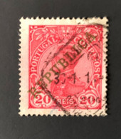 PORTUGAL, Used Stamp , « D. MANUEL II » With Overprint "REPUBLICA", 20 R., 1910 - Oblitérés