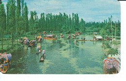 Mexiko, Xochimilco, Kanal, Blumenboote, Gelaufen 1972 - Mexico