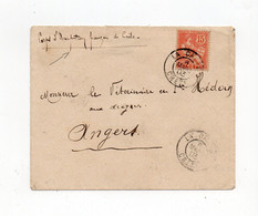 !!! CORPS D'OCCUPATION FRANCAIS DE CRETE, LETTRE DE LA CANEE DE 1903 POUR ANGERS - Altri & Non Classificati