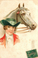 E. COLOMBO * CPA Illustrateur Italien * Femme Et Cheval * Woman Horse * Mode Chapeau Hat * N°2223 - Colombo, E.