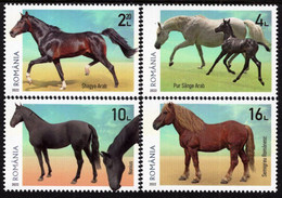 Romania - 2022 - Horse Breeds - Mint Stamp Set - Unused Stamps