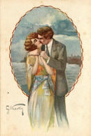 G. VICENTINI * CPA Illustrateur Italien Vicentini * Couple Amoureux Homme Femme * Le Baiser ! * Amour * N°528-3 - Other & Unclassified