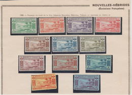 NOUVELLES  HEBRIDES  1938  Yvert  N°100/111  *MH  COMPLETE SET   Ref.  743T - Neufs