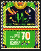 Israel - 2022 - Israel - Mexico - 70 Years Of Diplomatic Relations - Mint Stamp With Tab - Unused Stamps